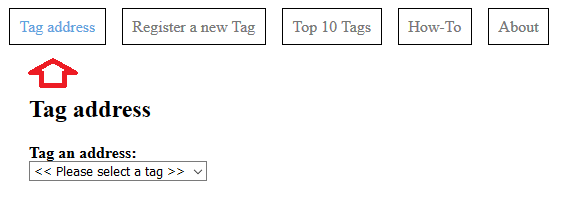Go into the "Tag address" tab