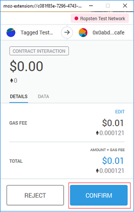 Press "Confirm" button